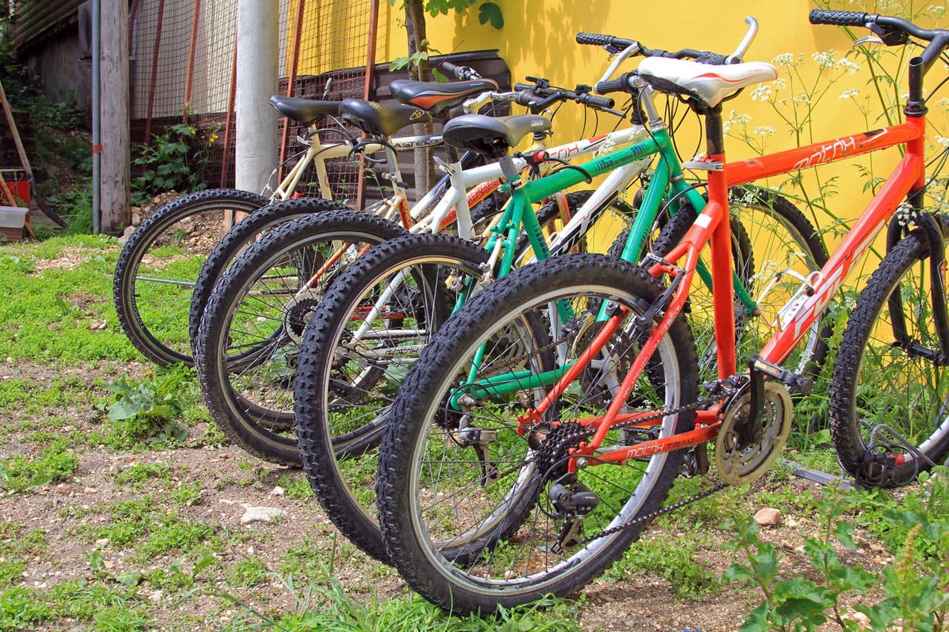 You can hire bikes for free at the Hikers Den Hostel