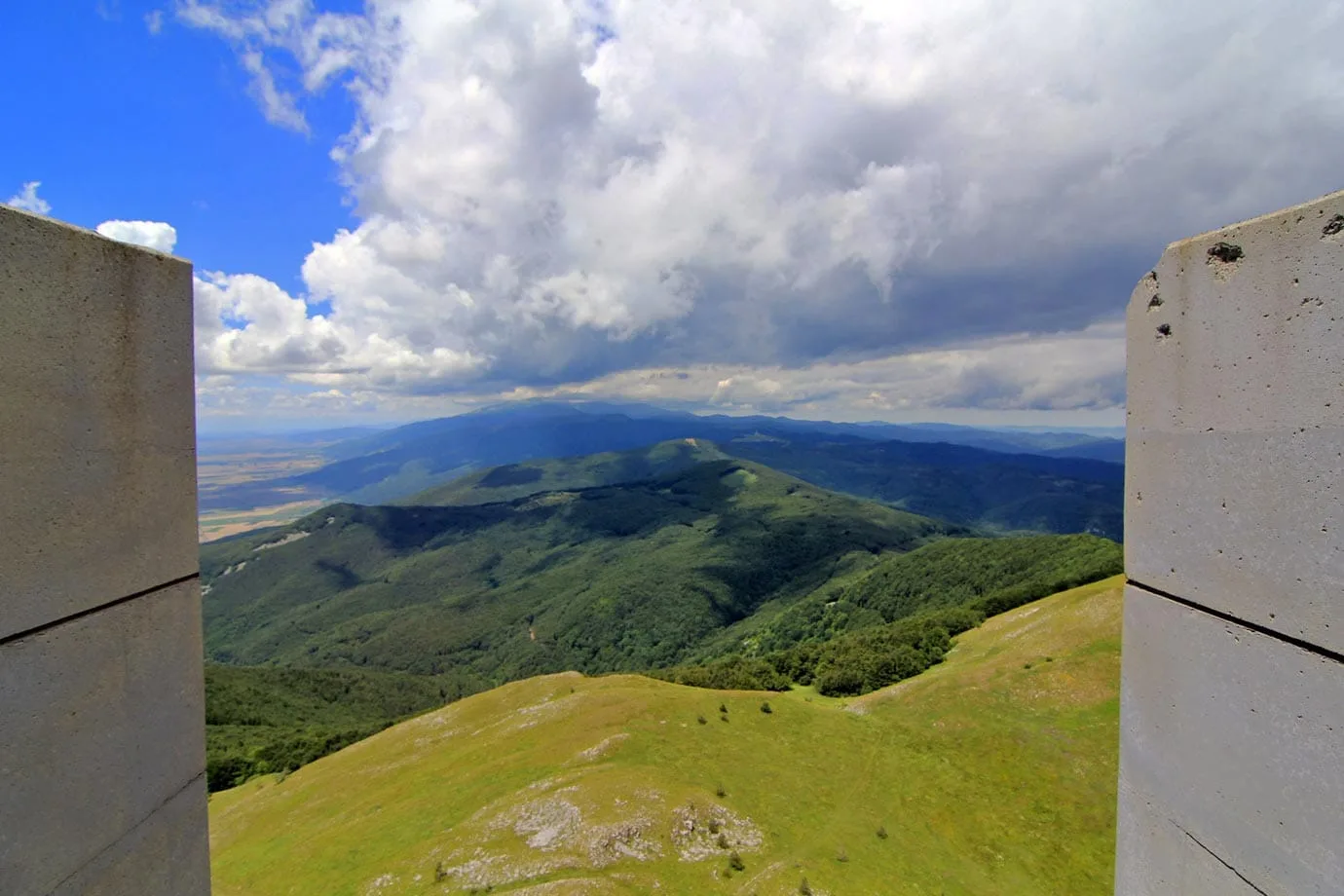 Once on top of Buzludzha, you will have the most magnificent views of the countryside surrounding you