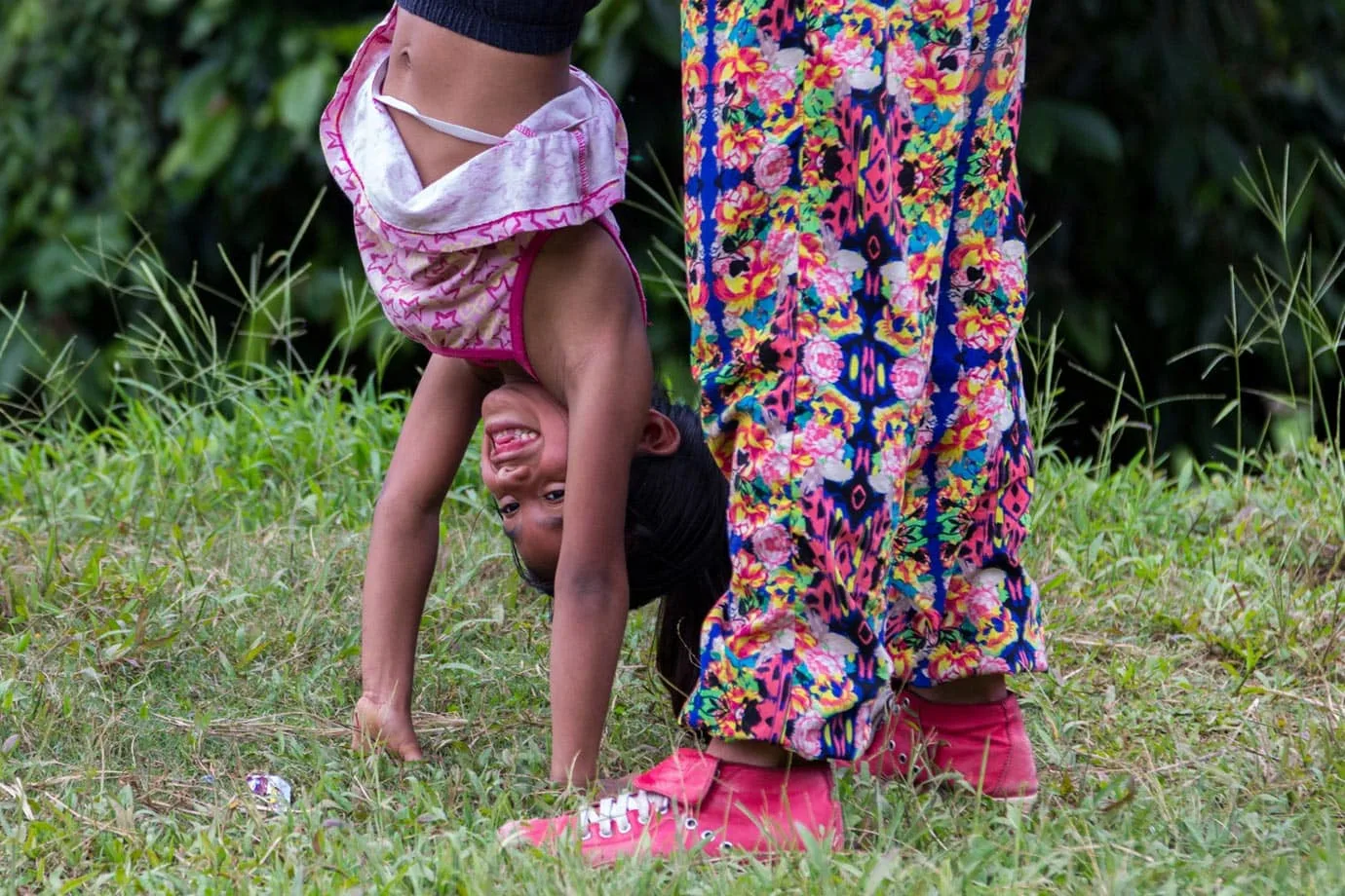 Both Rune and Christel wowed the children with their magic and their acrobatics