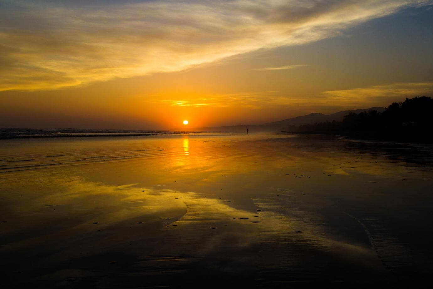 Surfing in El Cuco, El Salvador