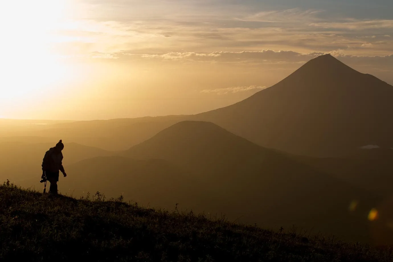 Sunrise over volcanoes in Nicaragua