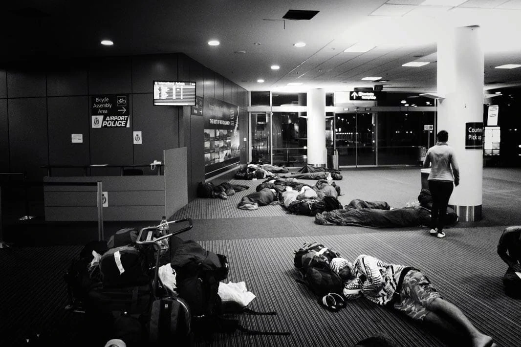 Sleeping in an Airport