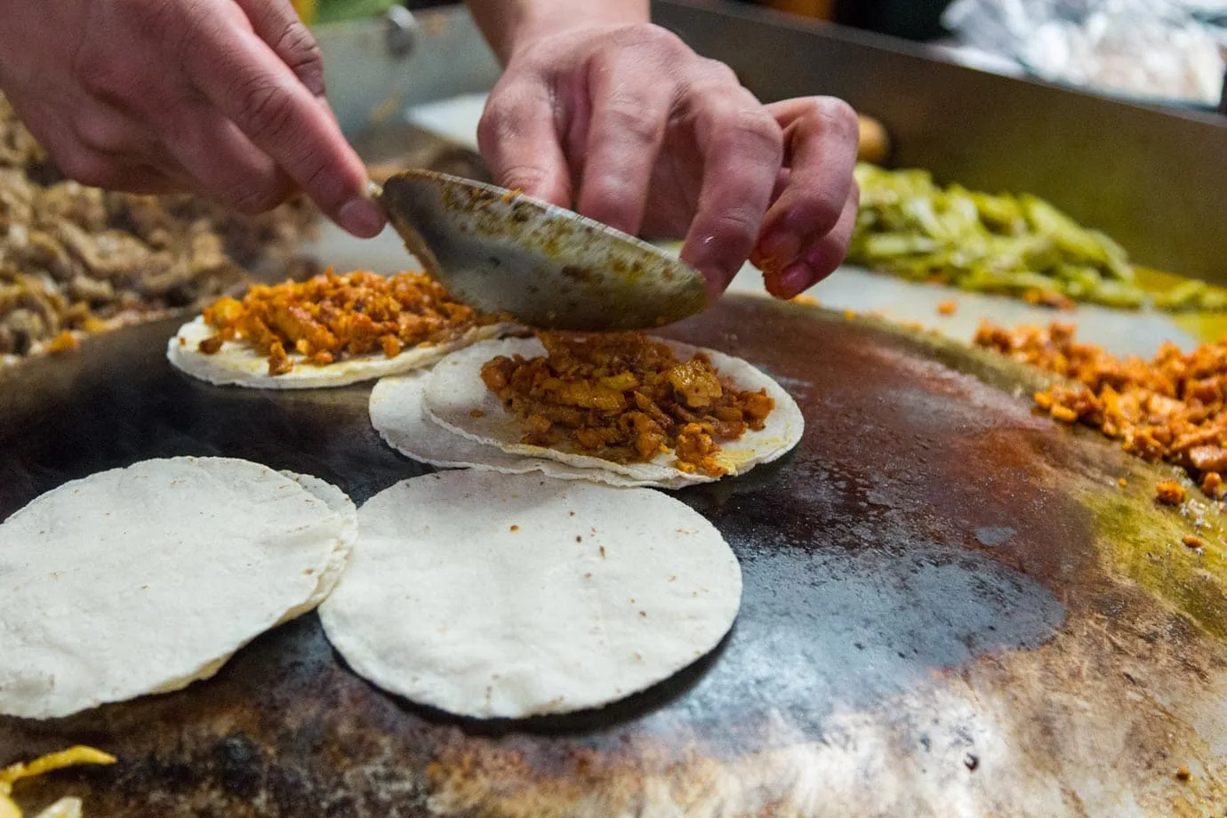 A taco stand in Mexico