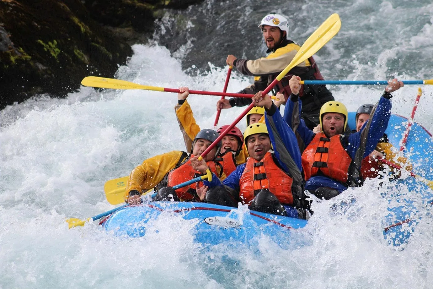 White water rafting, Petrohue River, Chile