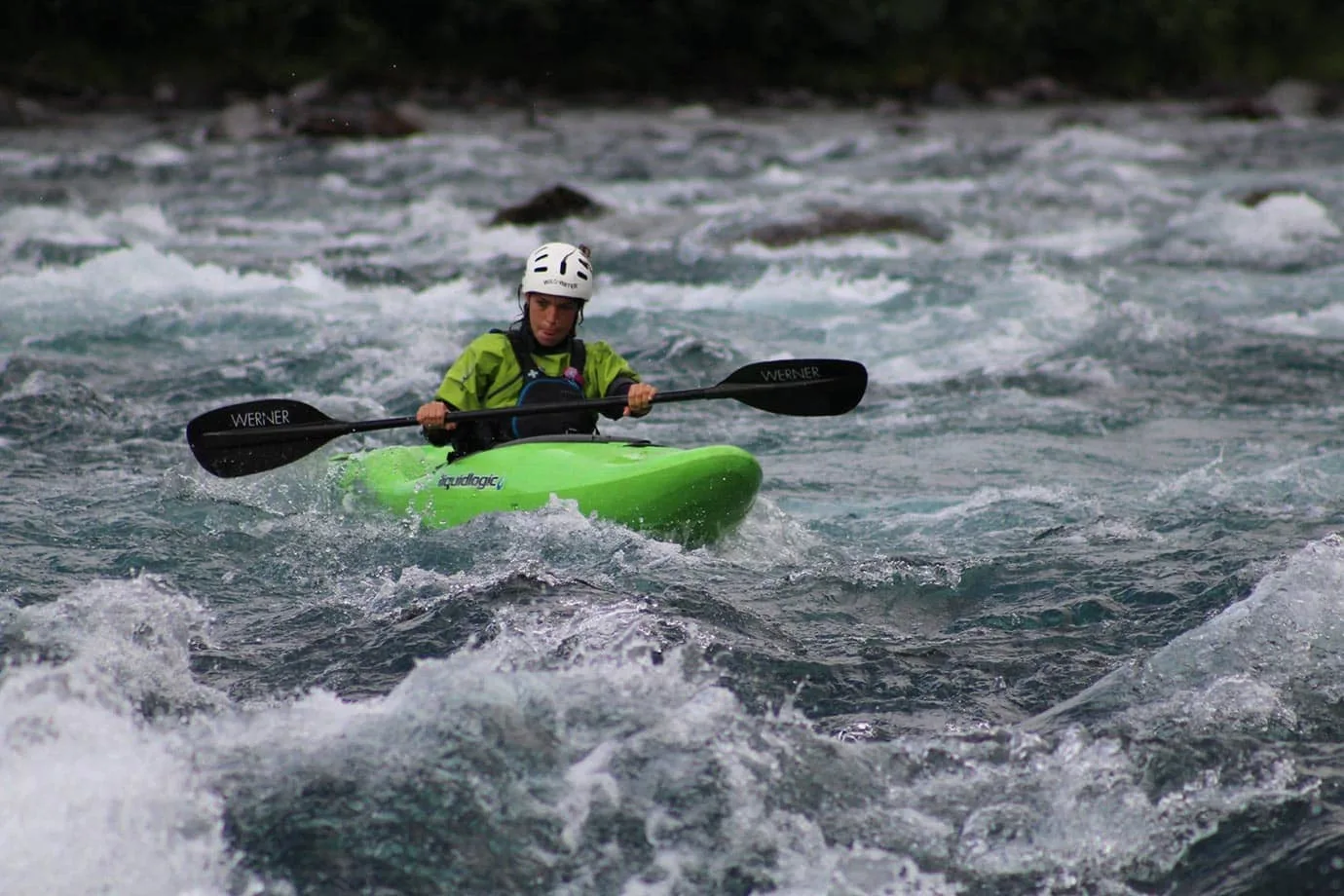 Kayakers on the Petrohue River