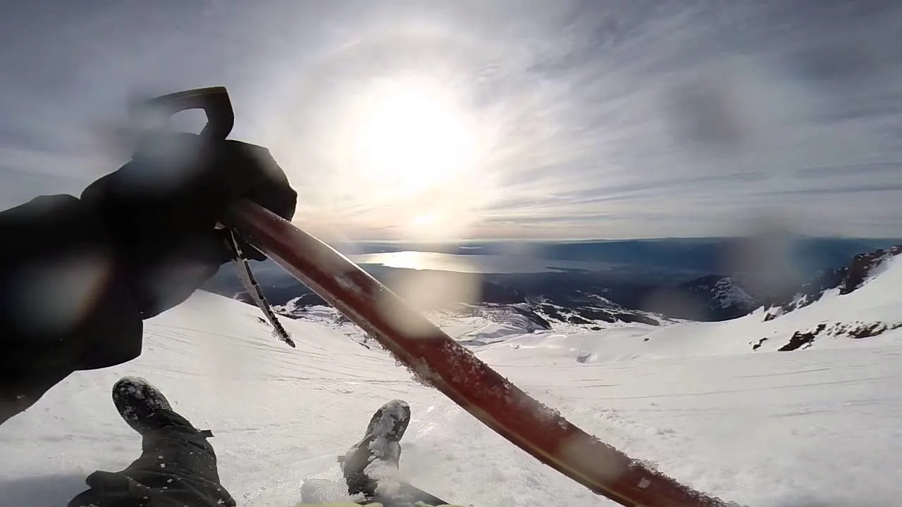 Sliding down Volcano Villarrica