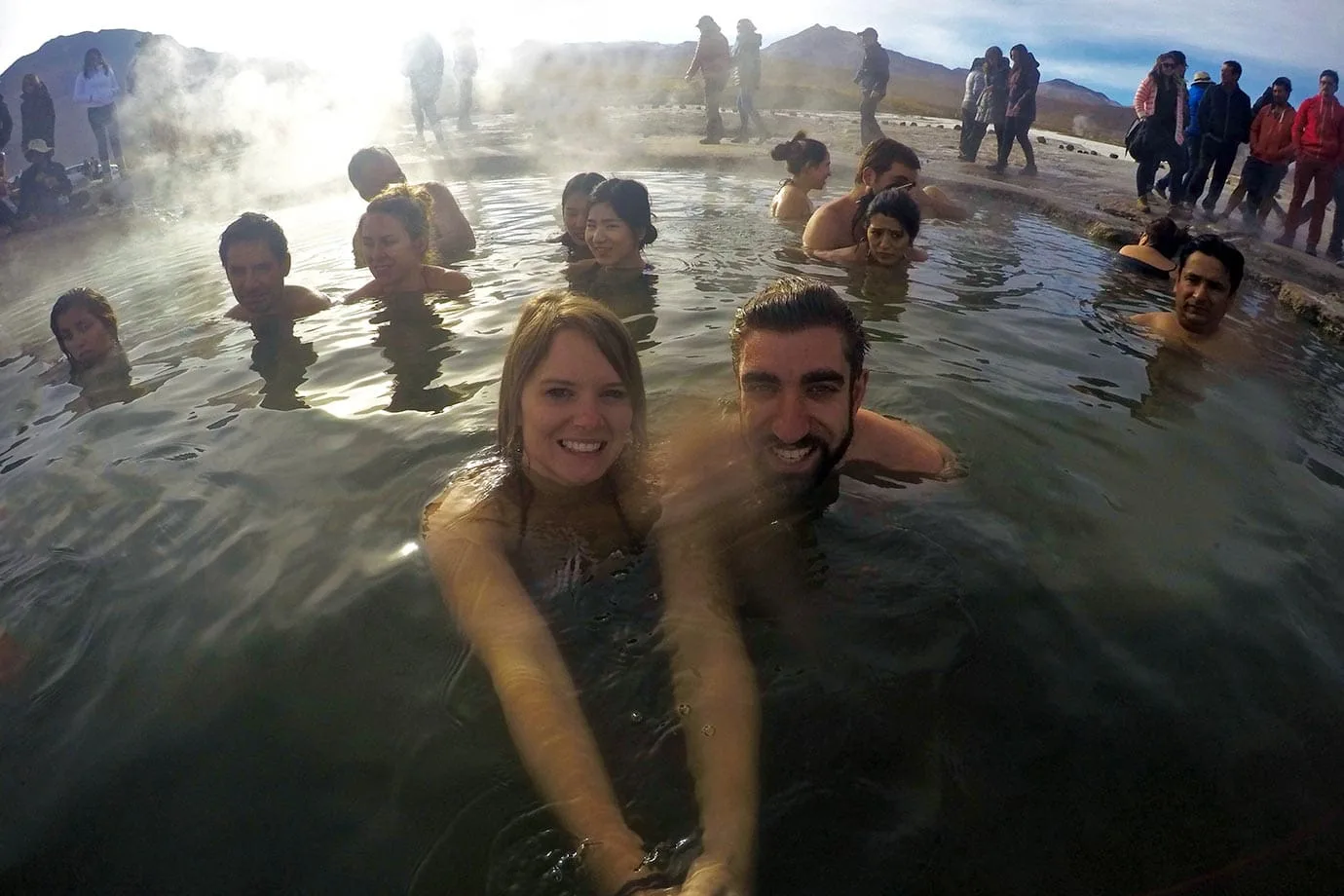 Geothermal pool at El Tatio geysers, Chile