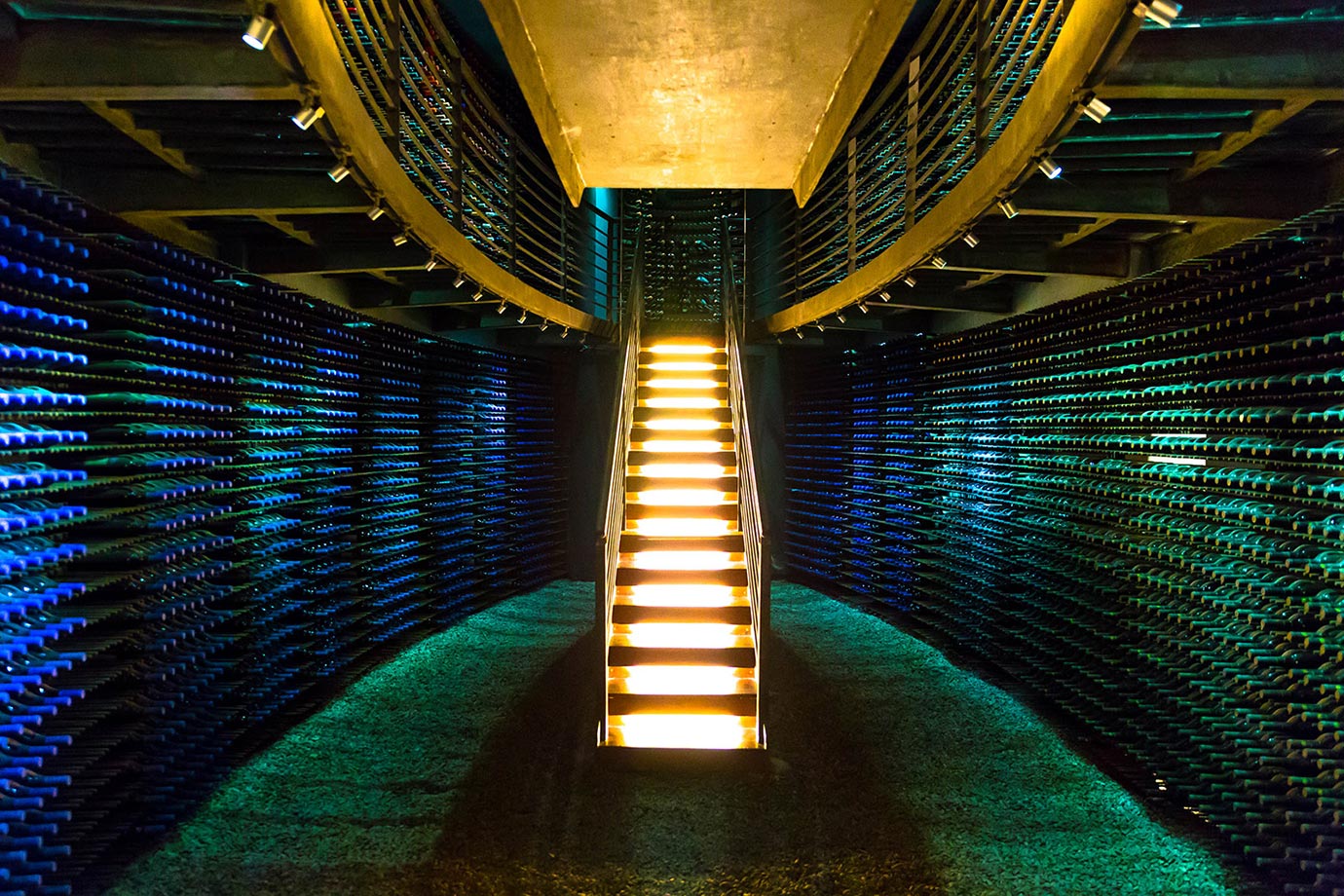 Wine cellar at Lapostolle Chile