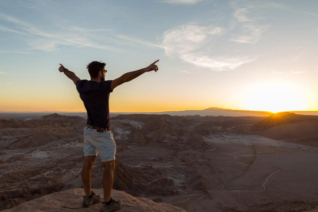 taking in the views of the atacama desert