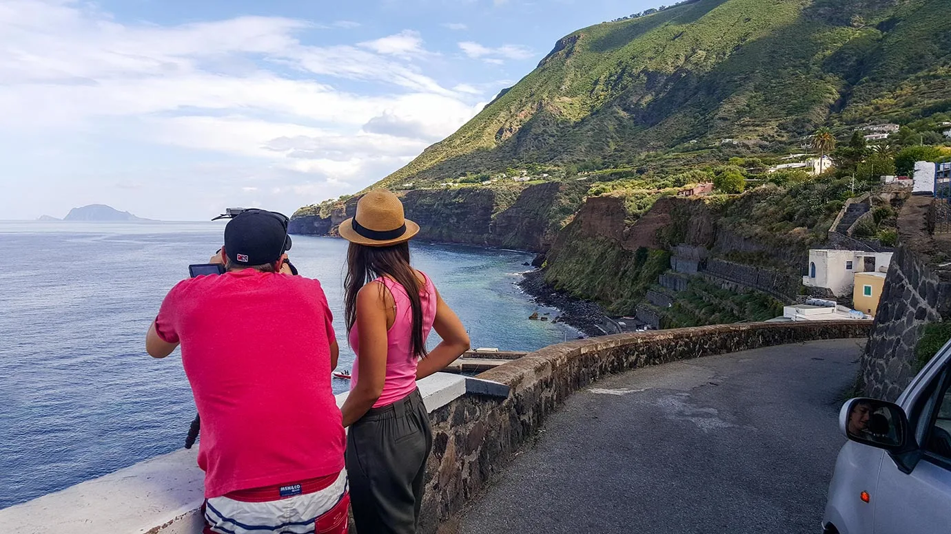 Roads on Lipari, Sicily