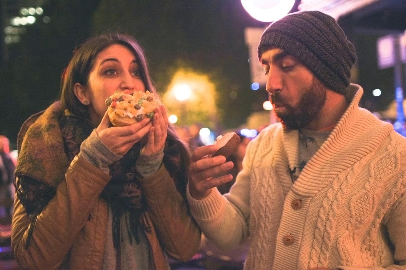 Eating Voodoo Doughnuts