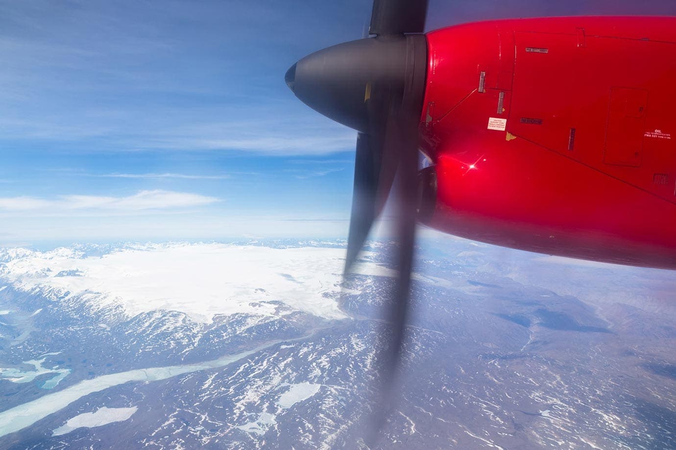 Flying to Greenland