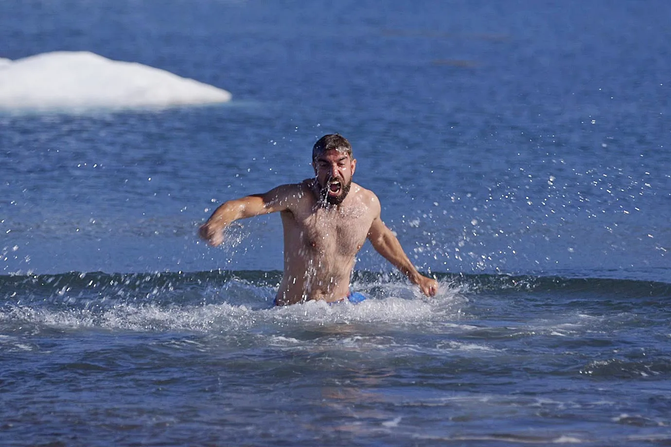 Swimming with icebergs