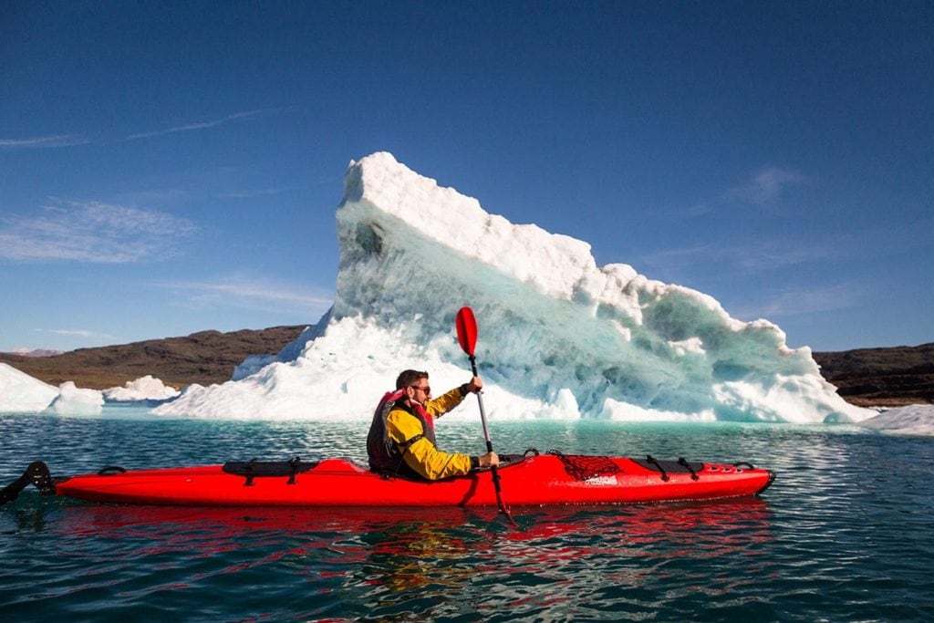 Kayaking with Icebergs in Greenland