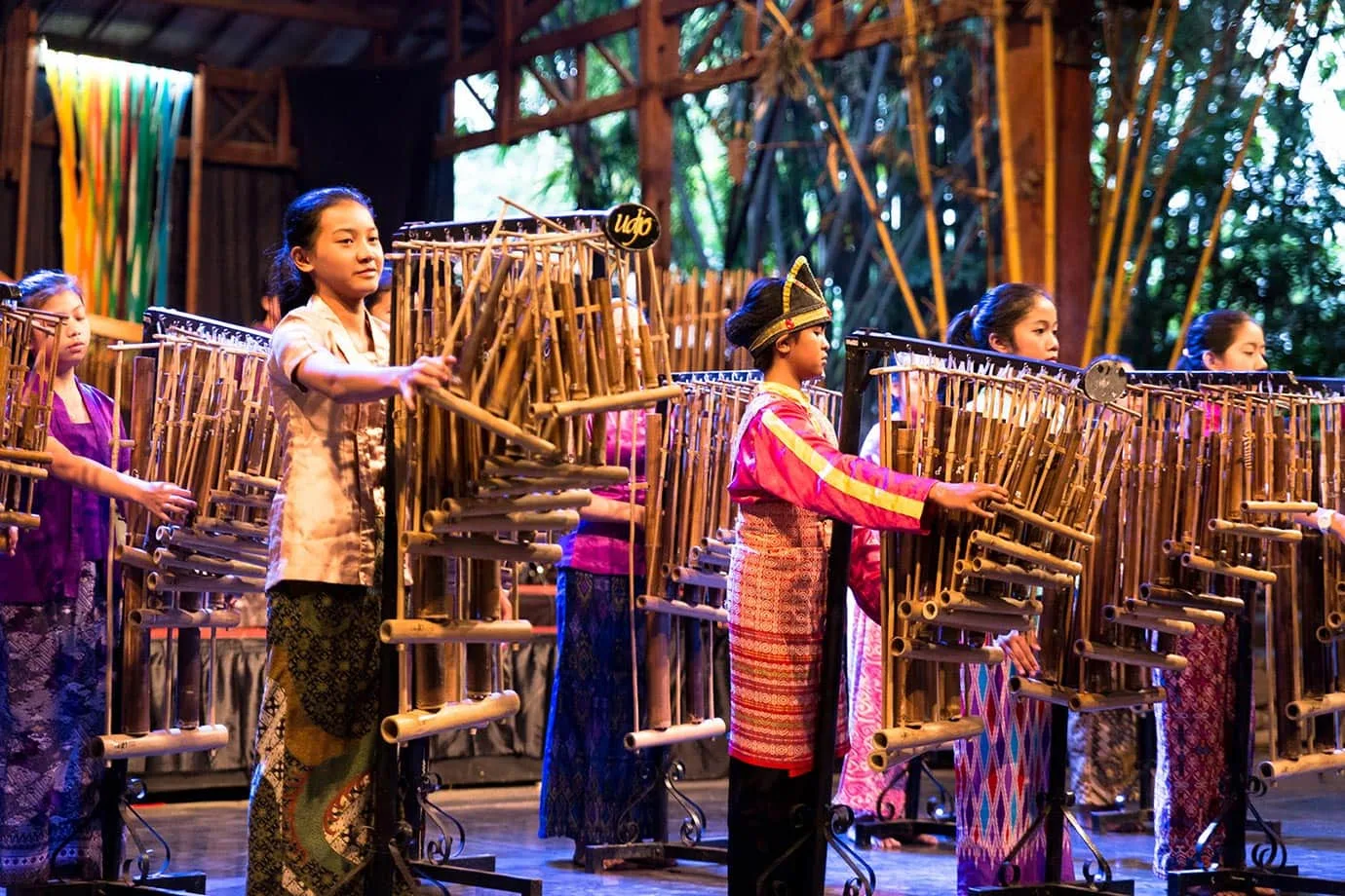Angklung performance, Bandung, Indonesia