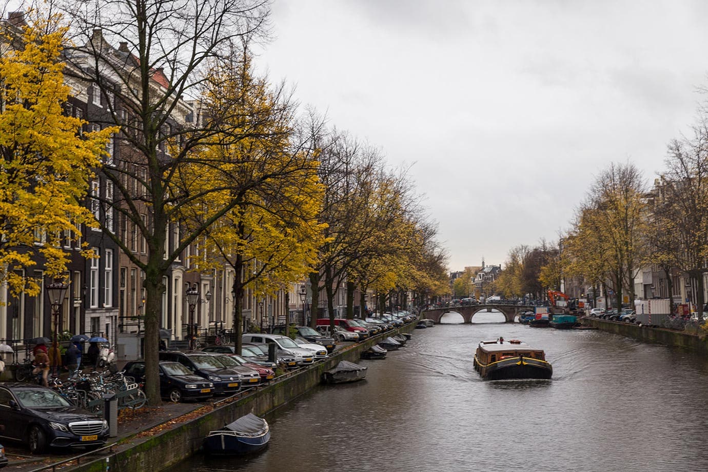 rainy day in amsterdam