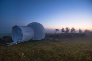 Morning mist at the Bubble Hotel