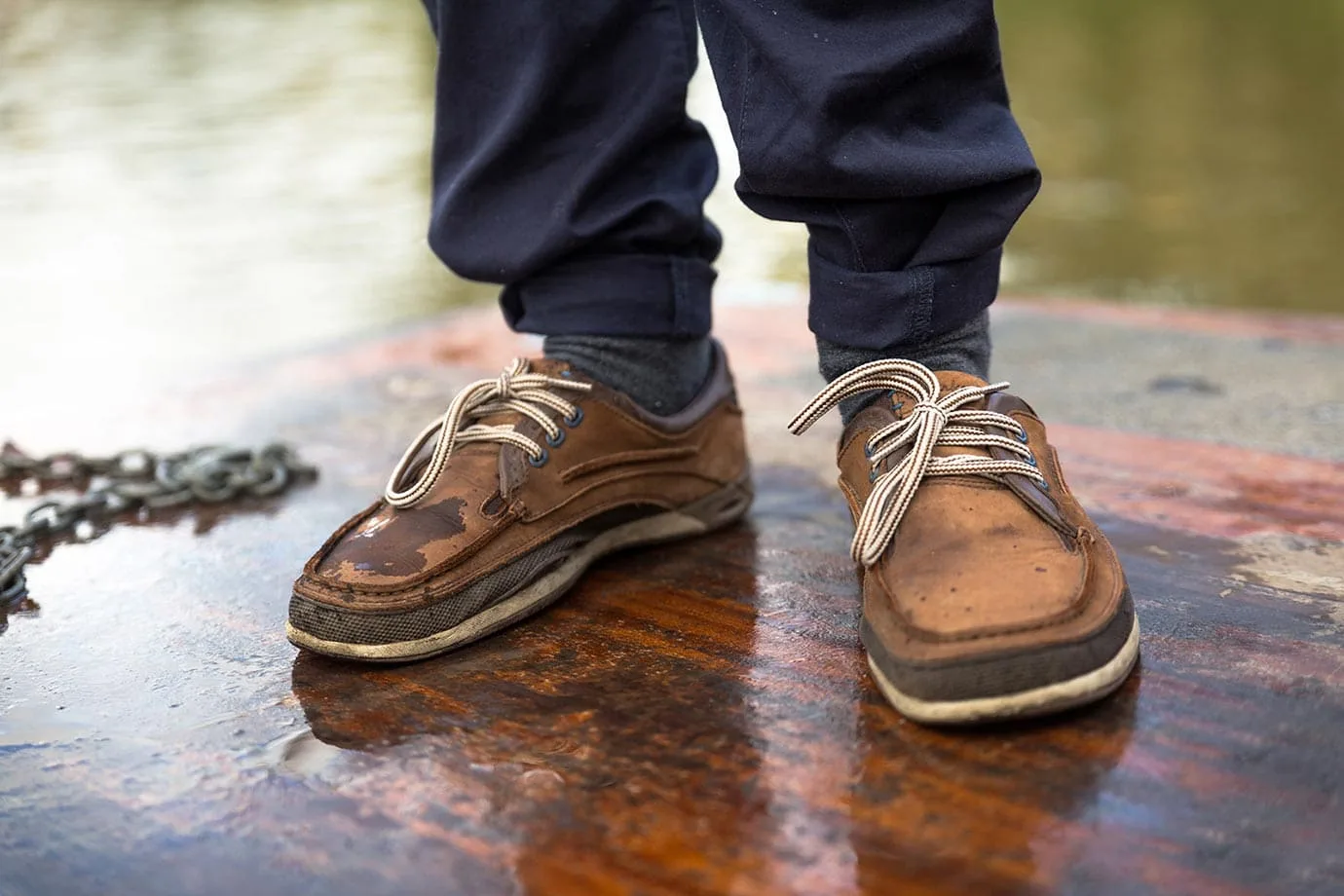 Punting boat shoes