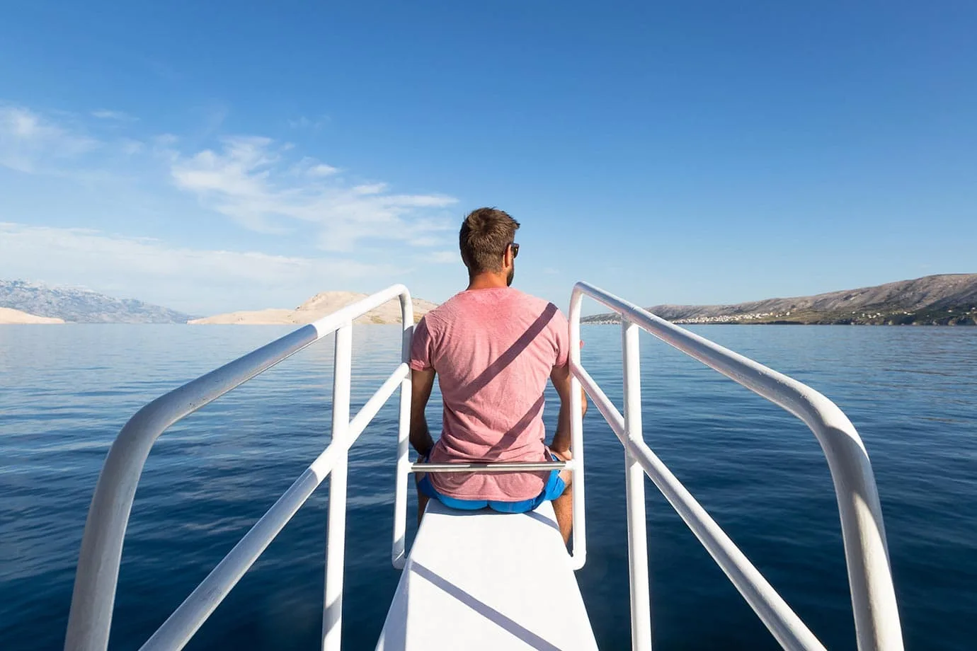 Sitting on a boat in Croatia