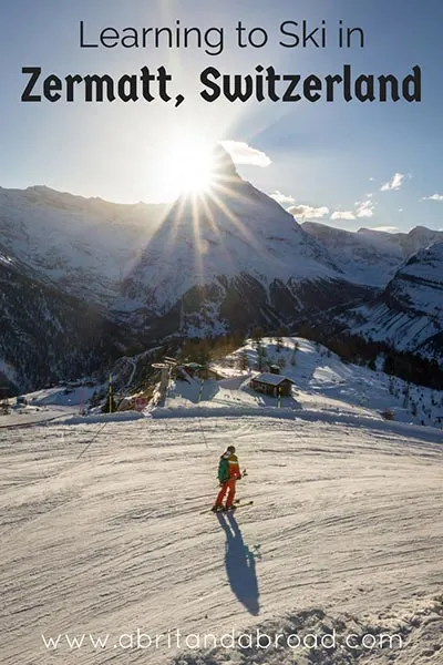 Learning to ski in Zermatt