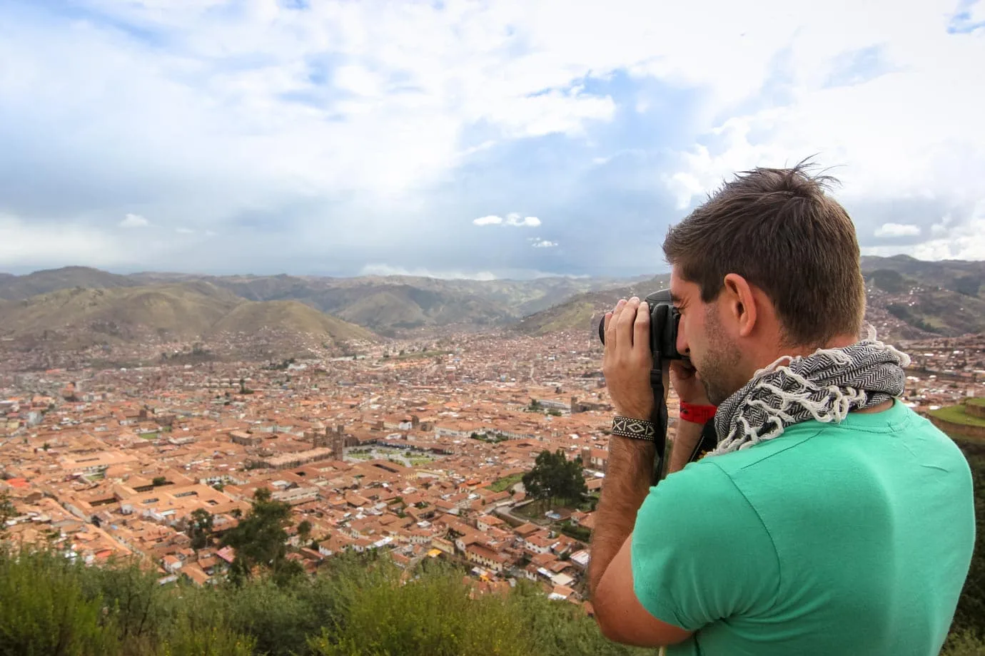 Taking photos of Cusco, Peru