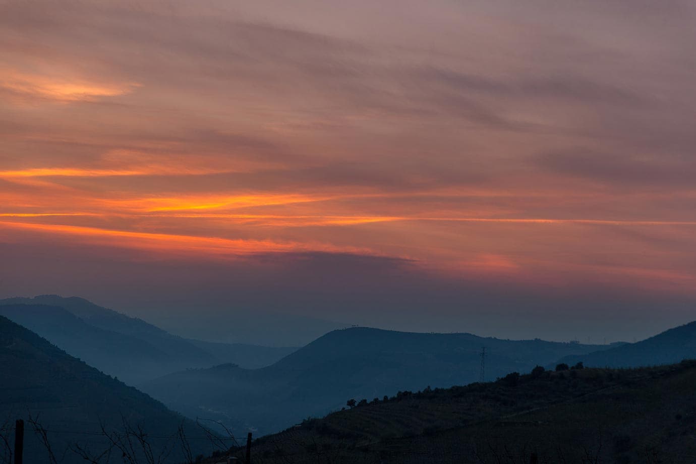 Sunset in the Douro Valley, Portugal