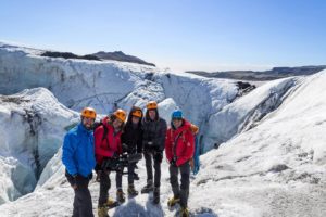 Ice climbing group, Iceland