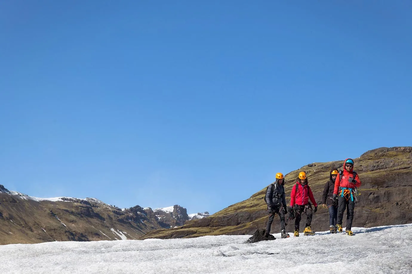 Hiking on Sólheimajökull glacier, Iceland