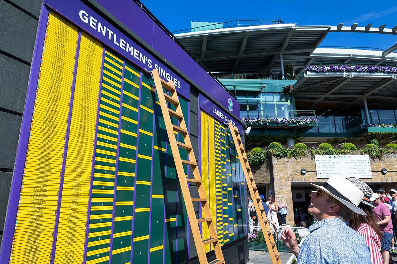 Order of Play board, Wimbledon