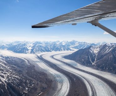 Flying over Kluane National Park