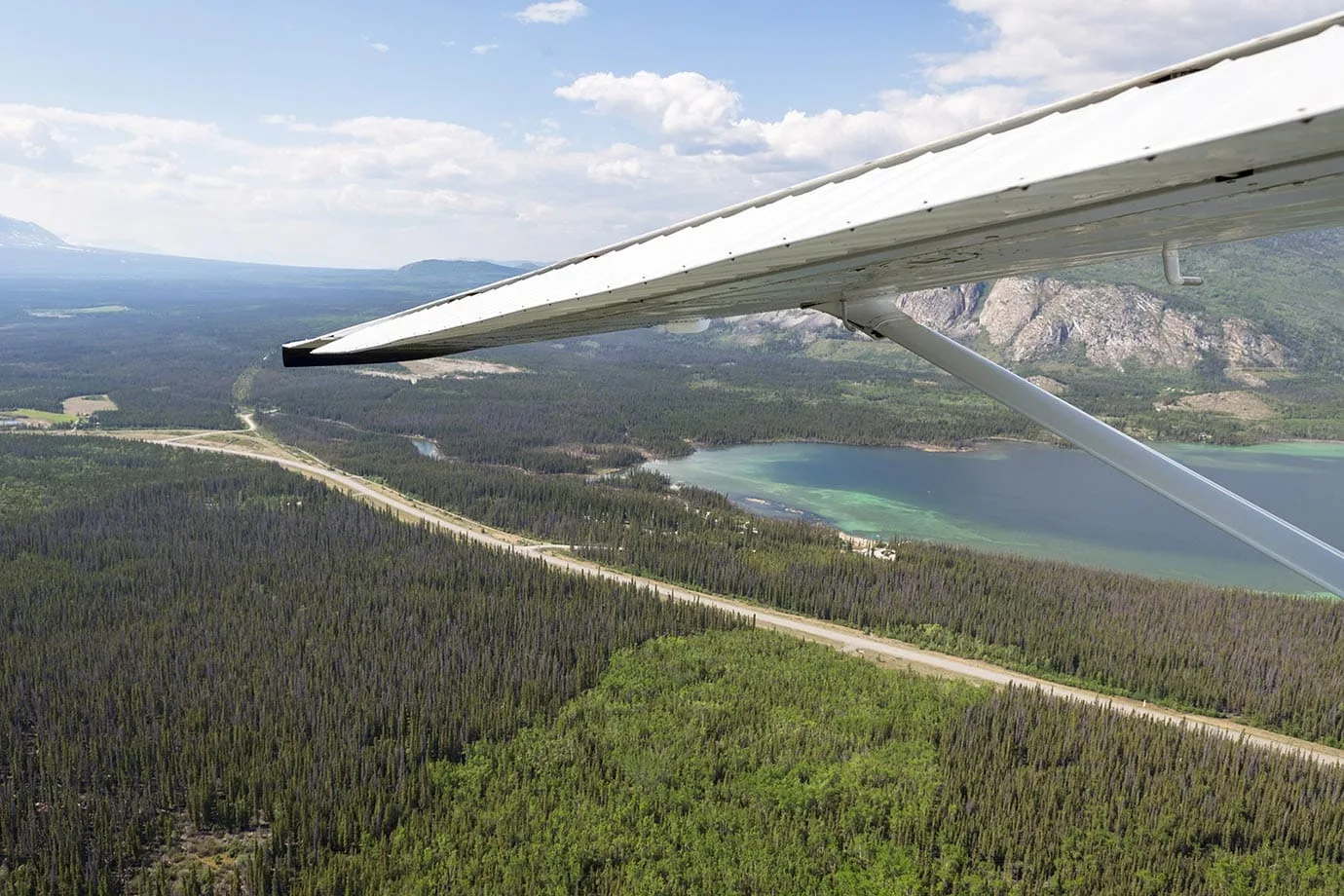 Flying over Haines Junction, Canada