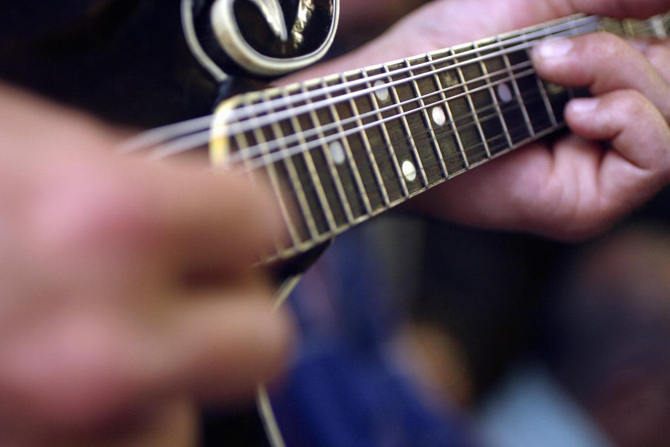 Banjo player at the Kluane Mountain Bluegrass Festival