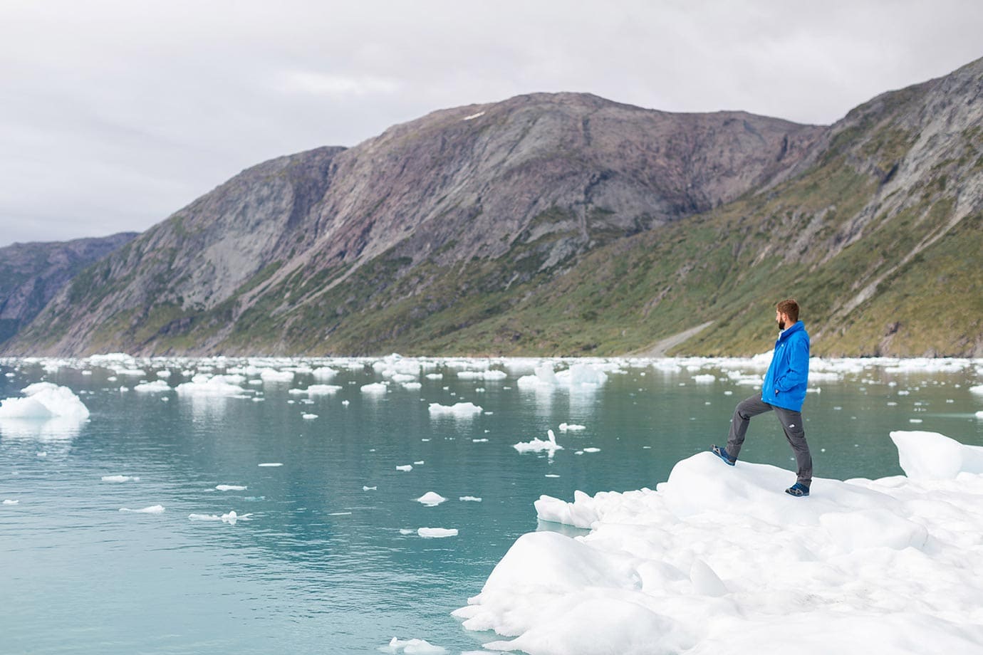 Standing on an iceberg