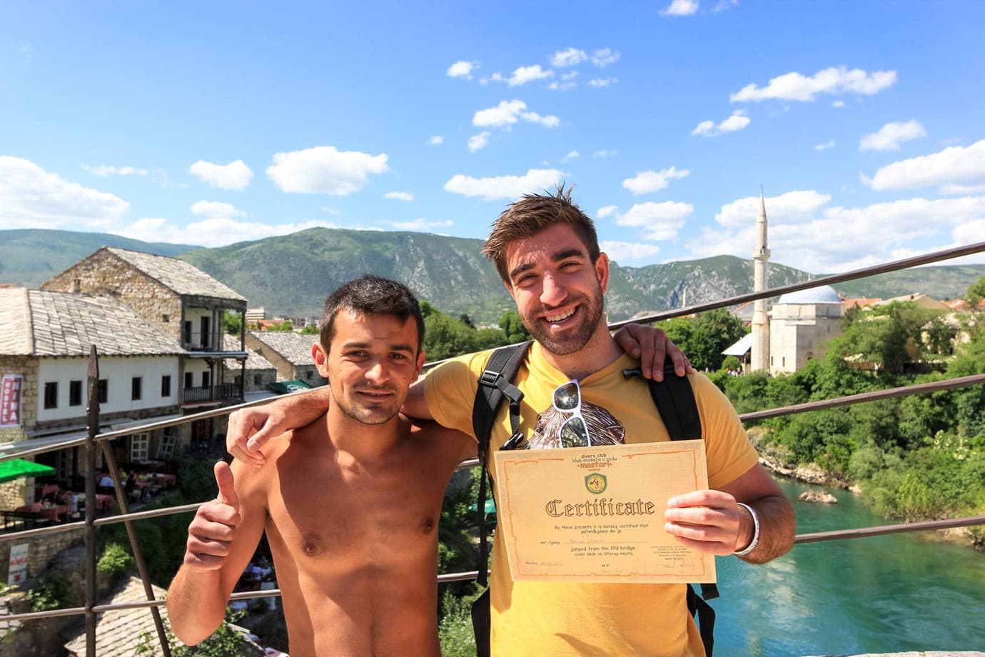 mostar bridge diving