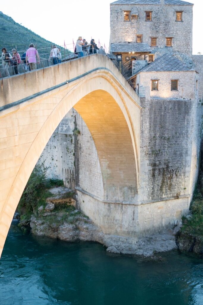 mostar jumping off bridge