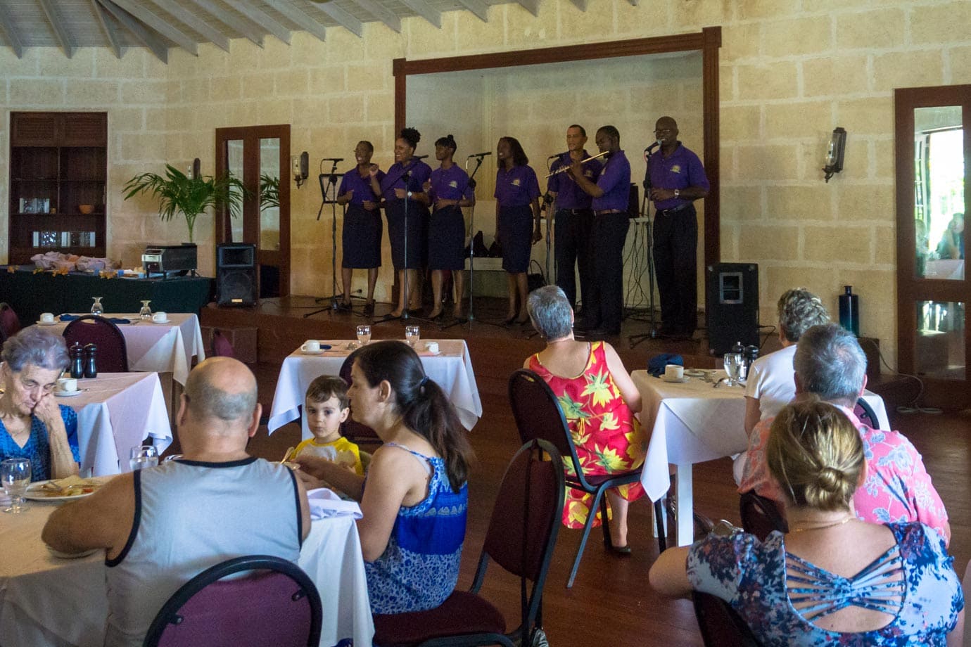 Gospel breakfast at the Crane Hotel, Barbados