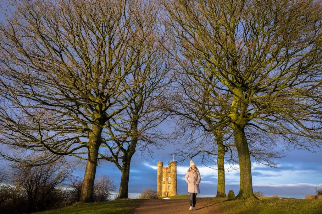 Walking at Broadway Tower, the Cotswolds