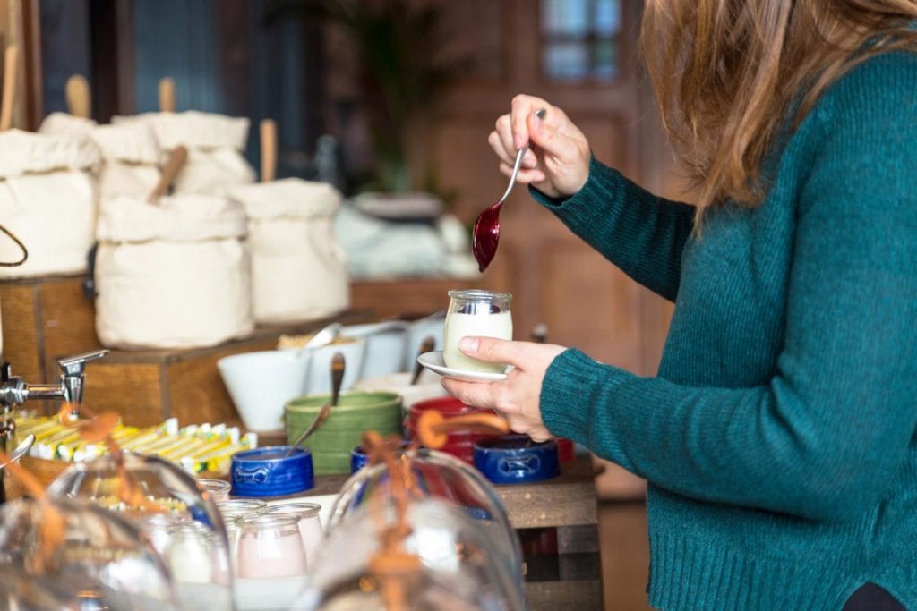 Breakfast buffet at the Lygon Arms