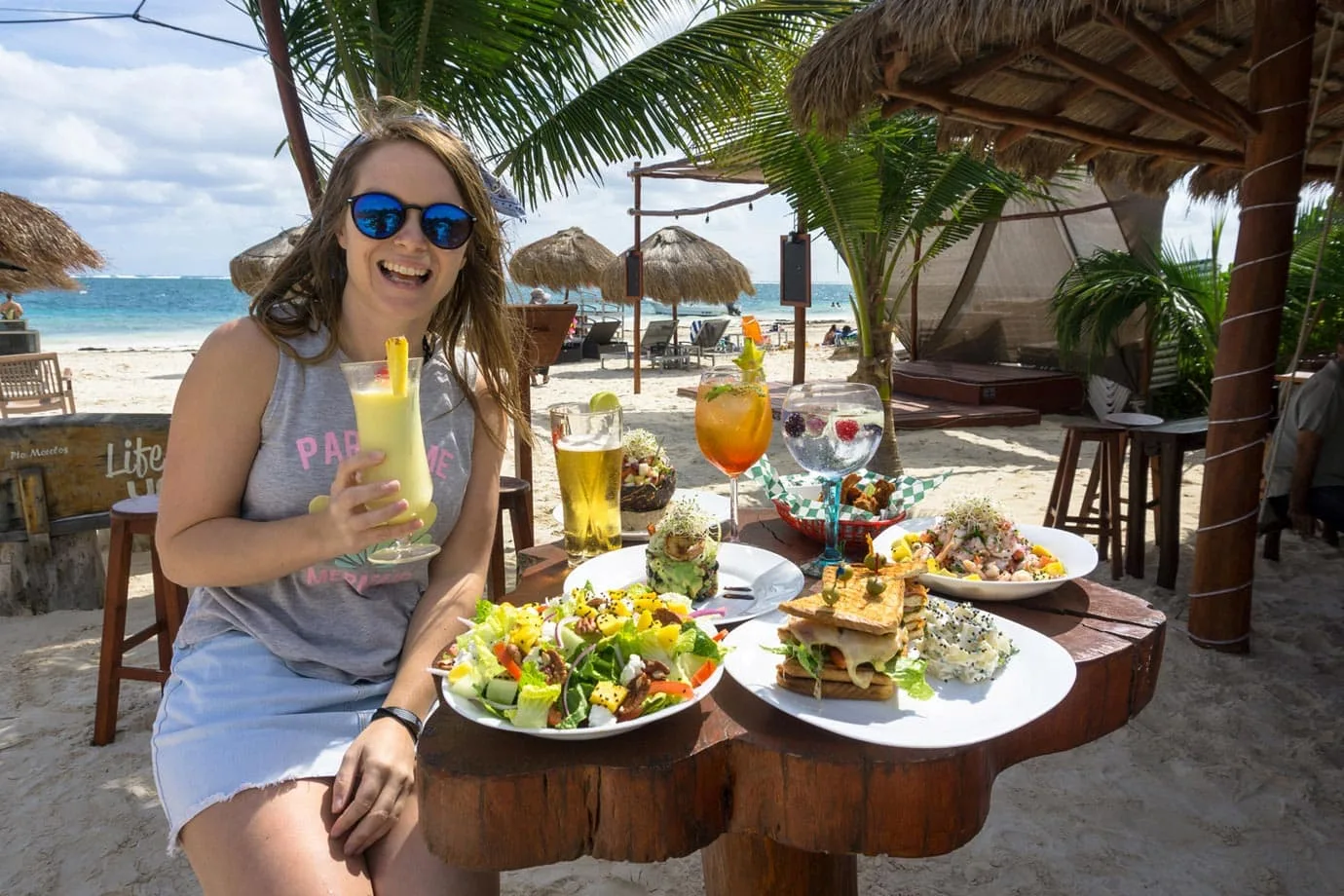 Lunch at Unico Beach in Puerto Morelos