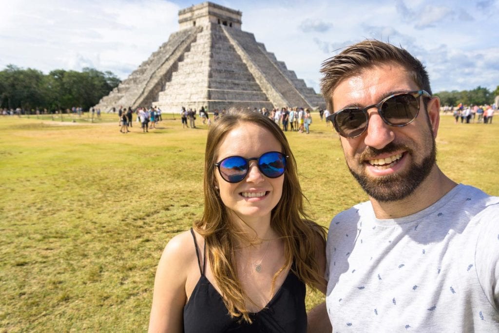 selfie at Chichen Itza yucatan mexico