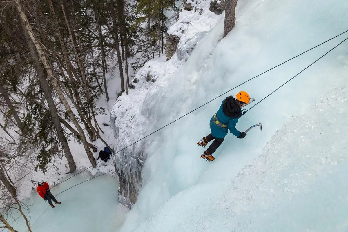 Ice climbing in Banff 