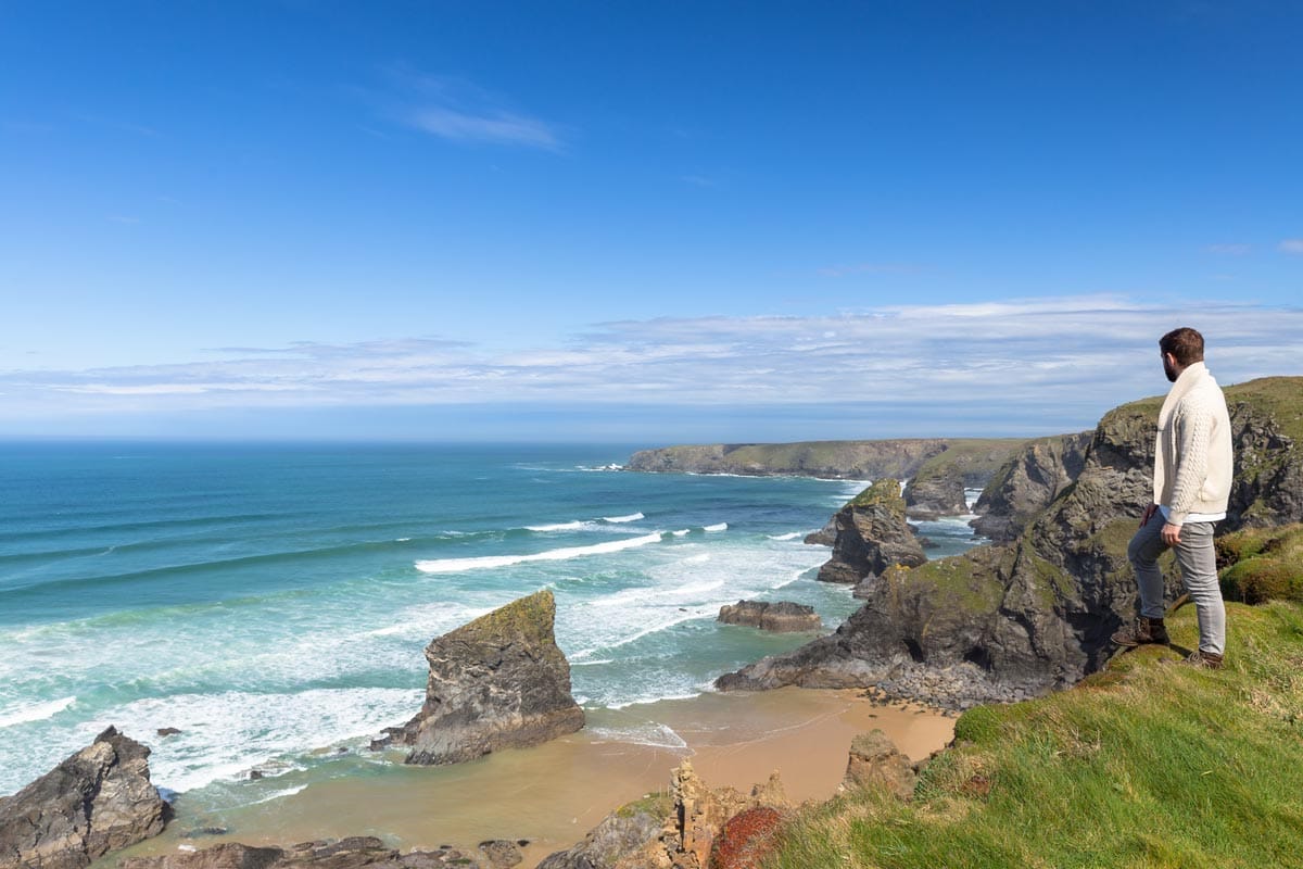 Cliffs at Bedruthan Steps, Cornwall