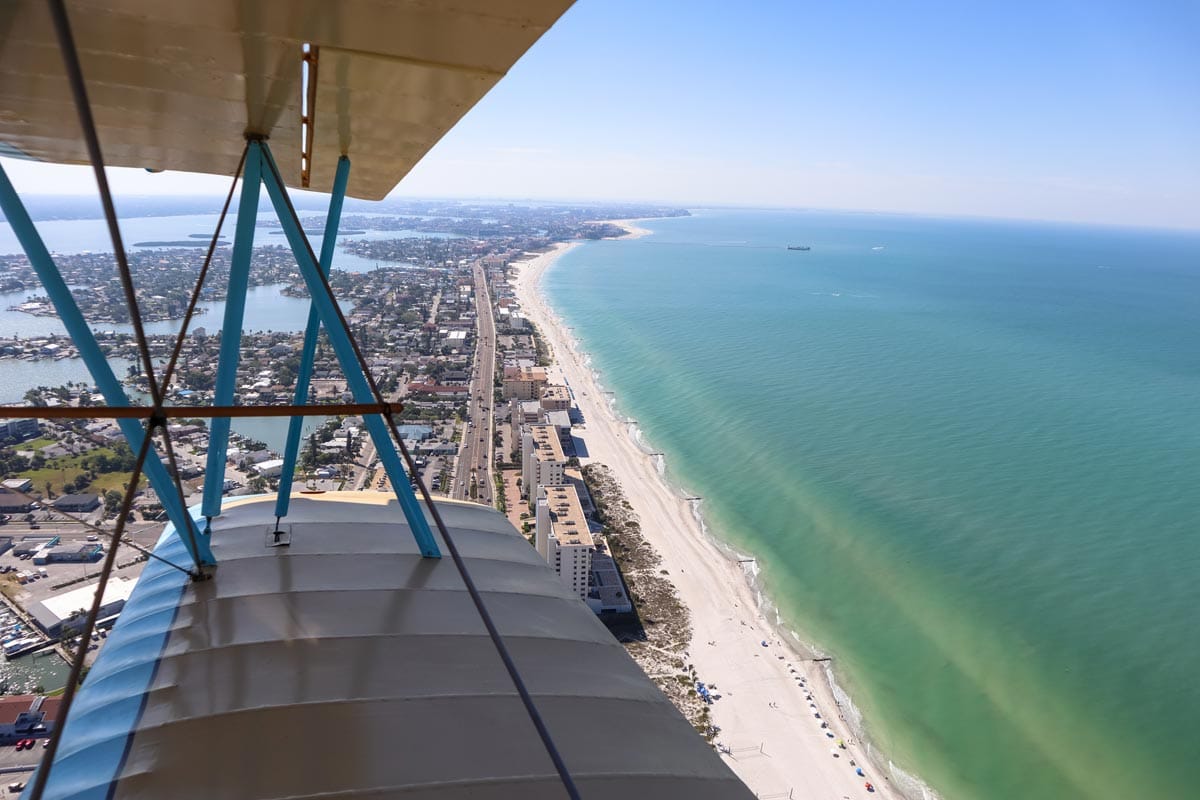 Flying over St Pete Beach, Florida