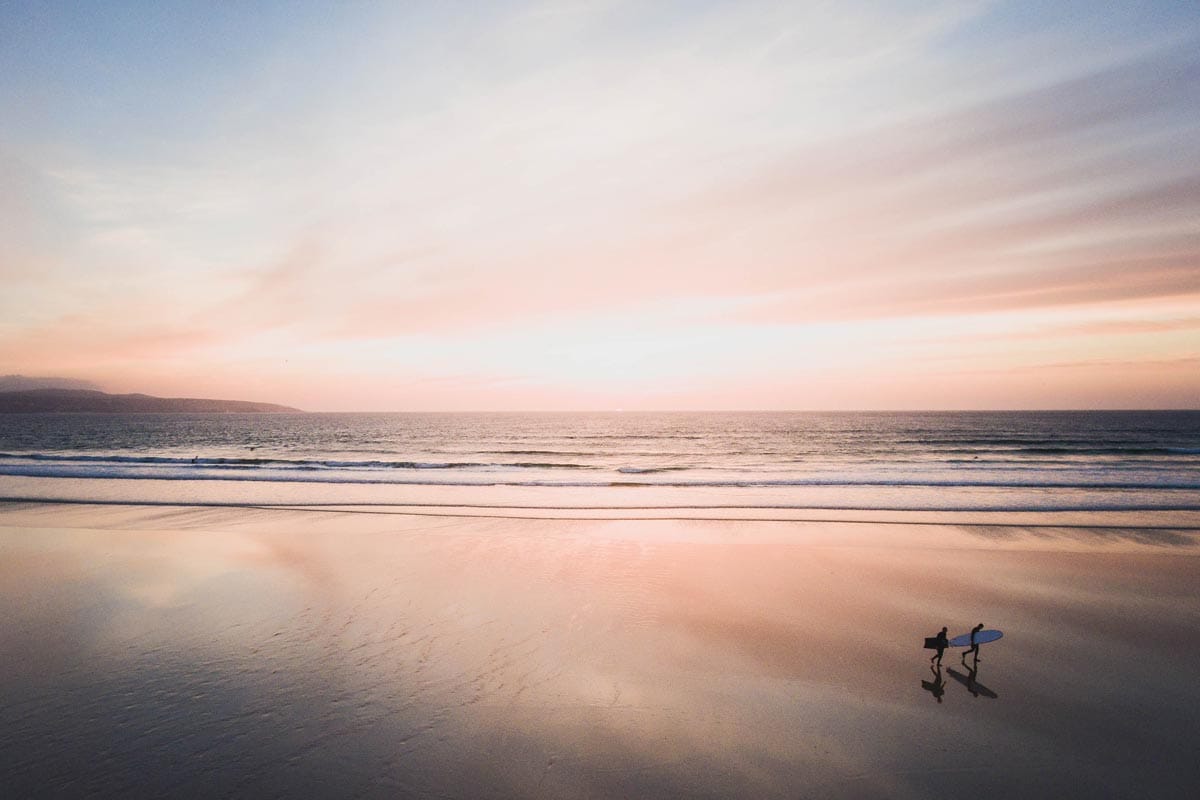 Surfers at St Ives