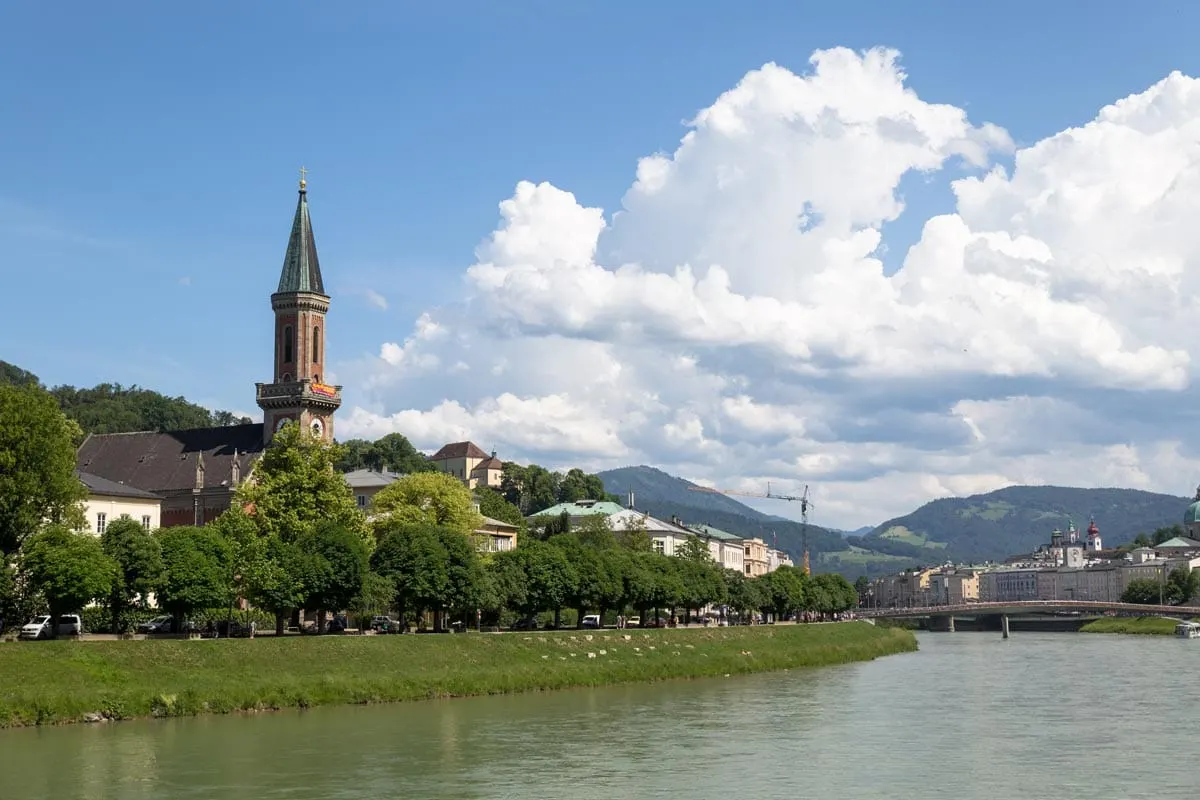 View along the salzach river