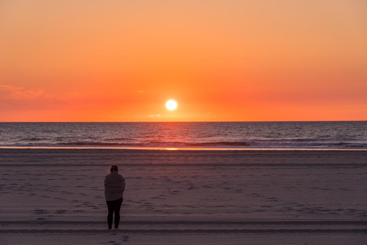 sunset at scheveningen 