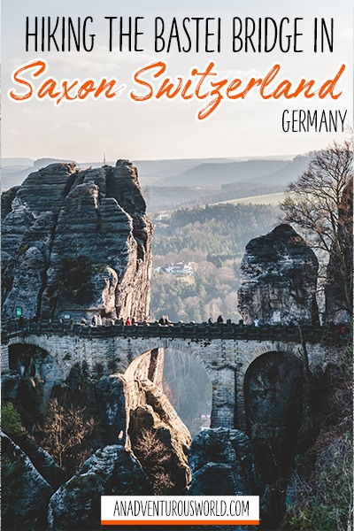 hiking the bastei bridge in germany