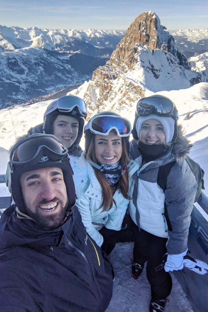 learning to ski in meribel france