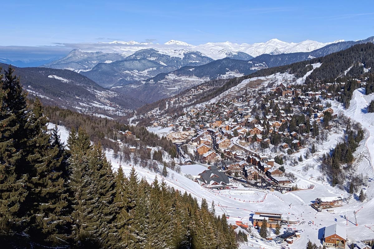 skiing in meribel