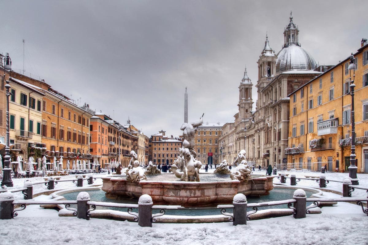 rome in the winter